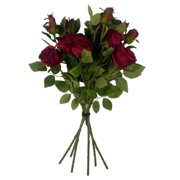 Pack of 6 x 60cm Artificial Red Rose Flower - Premium Quality