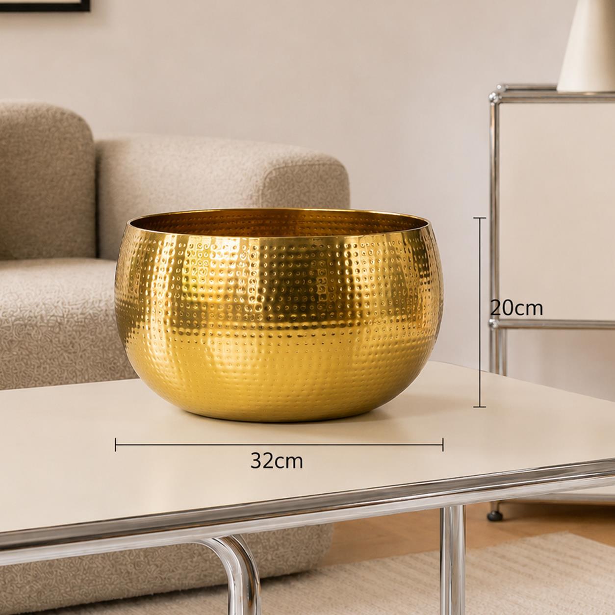 Leaf Metal Planter Edge Metal Planter GOLD XL
