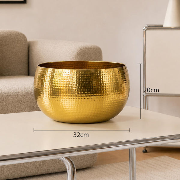 Leaf Metal Planter Edge Metal Planter GOLD XL