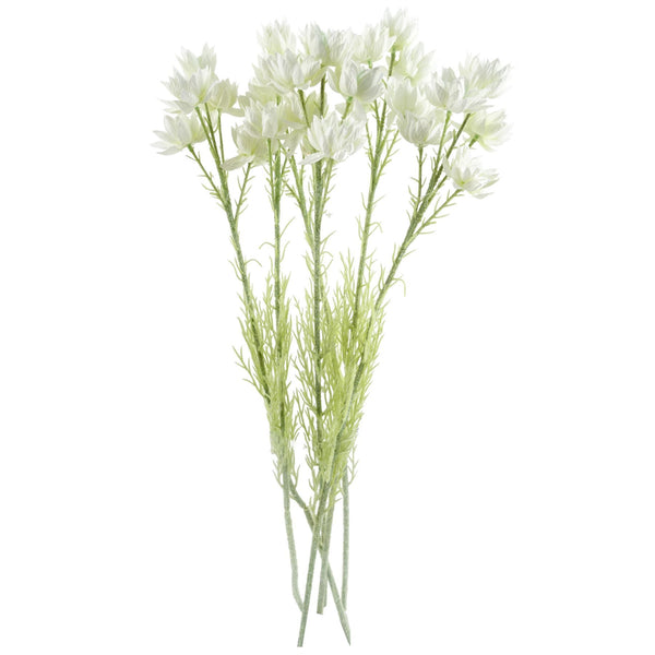 Pack of 6 x 60cm White Starflower Stem - 30 Flowers - Premium Quality
