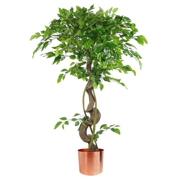 Large Artificial Japanese Fruticosa Ficus Tree Copper 120cm 4ft Realistic Botanik