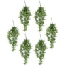 Pack of 6 x Hanging UV and Fire Resistant Artificial Fronded Thyme Plant 70cm - Premium Quality