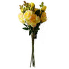 80cm Artificial Yellow Rose Stem - 3 flowers