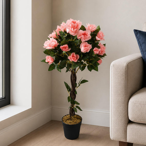 Leaf Design 90cm Pink Rose Tree