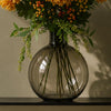 Glass Vase Grey Smoke Bottle Glass Vase 40cm Botanik