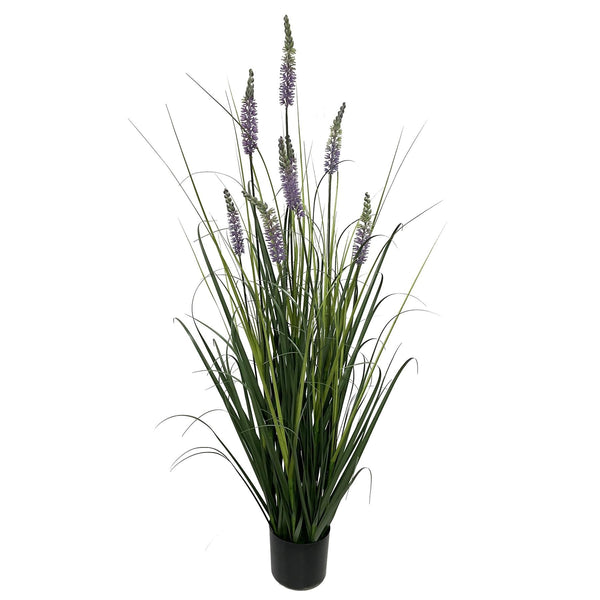 125cm Artificial Lavender Grass with Pot - Premium Quality