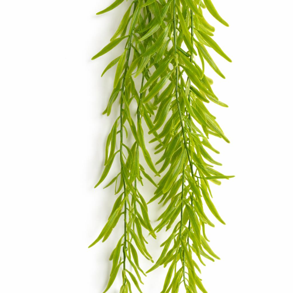 100cm Artificial Trailing Rhipsalis Style Hanging Plant - Light Green Tips