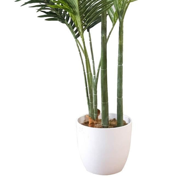 160cm Artificial Palm Tree with 15 Leaves in White Pot - Premium Quality