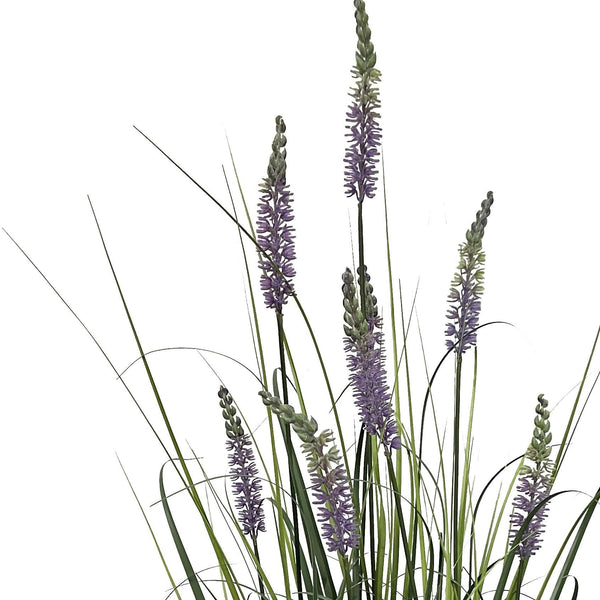 125cm Artificial Lavender Grass with Pot - Premium Quality