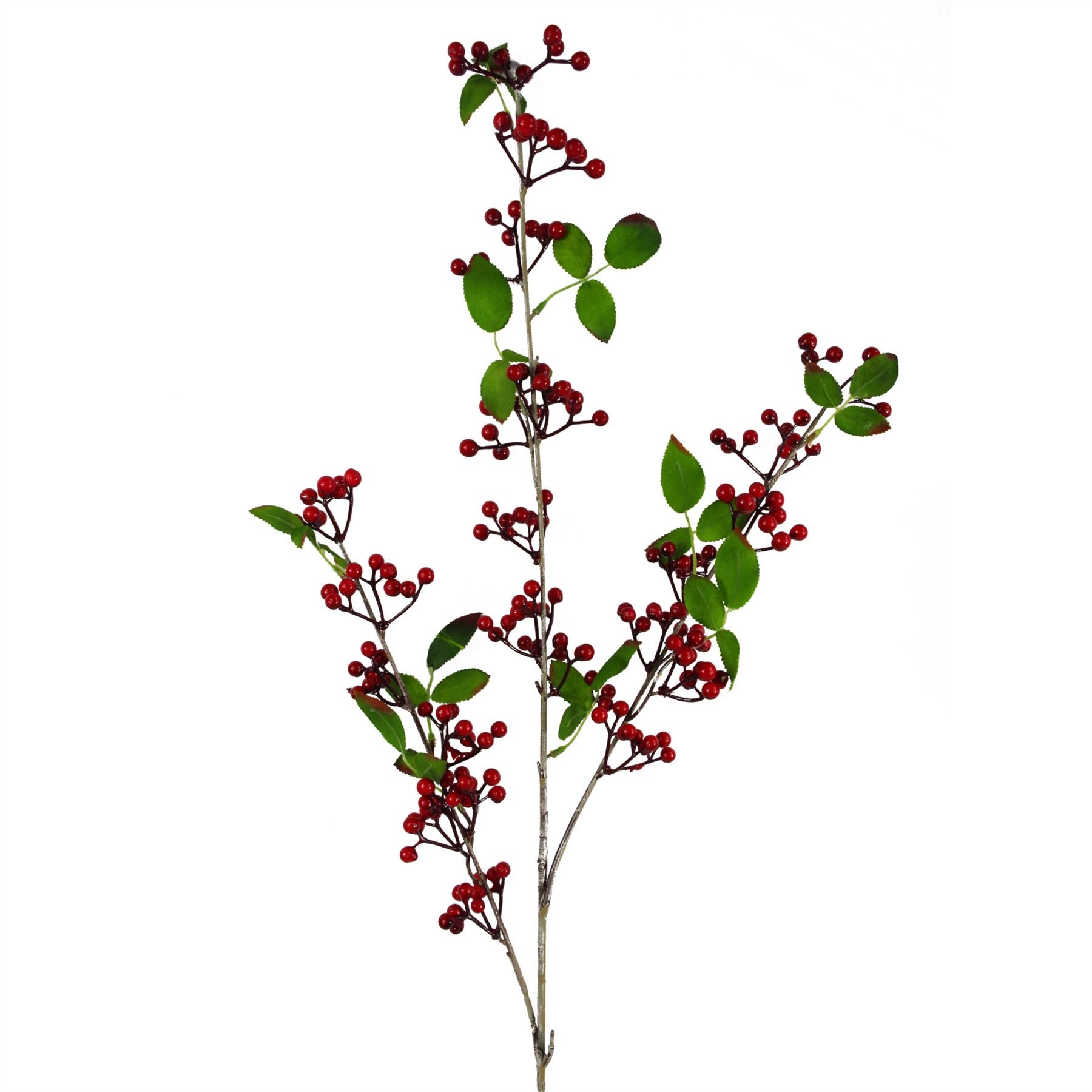 Single Large Red Christmas Berry Spray 80cm Xmas Festive Decoration Botanik