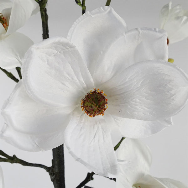 Magnolia Artificial Tree White Potted