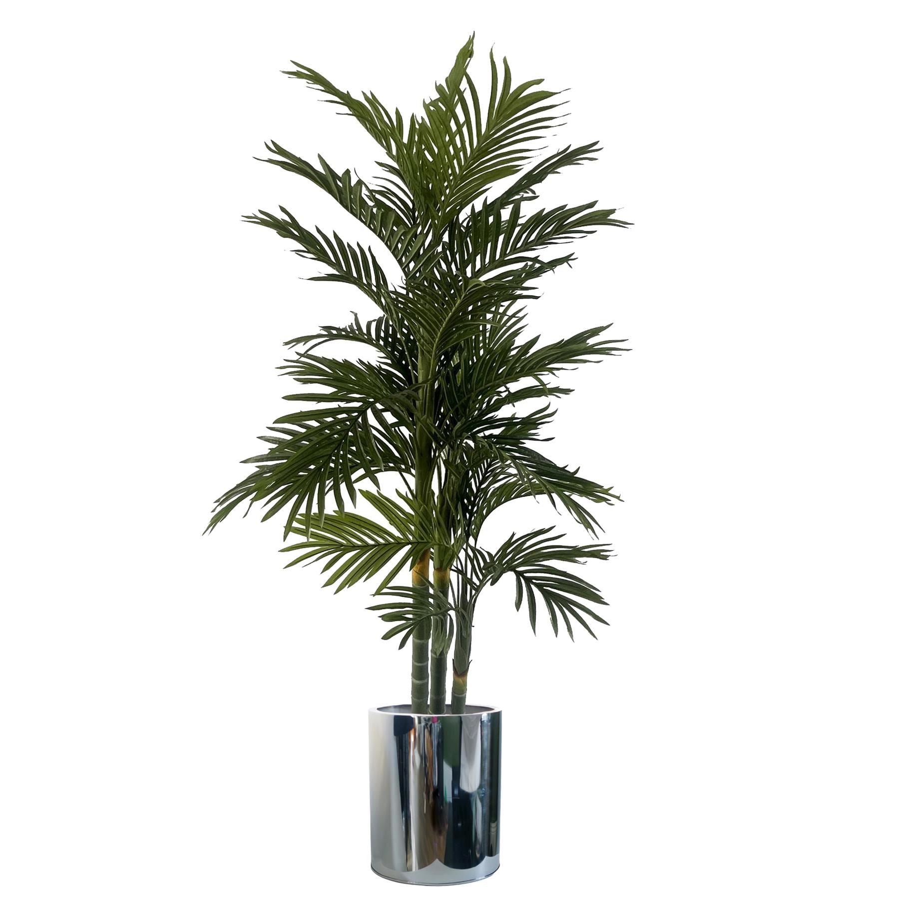 51cm XL Silver Metal Planter by Botanik - Premium Quality