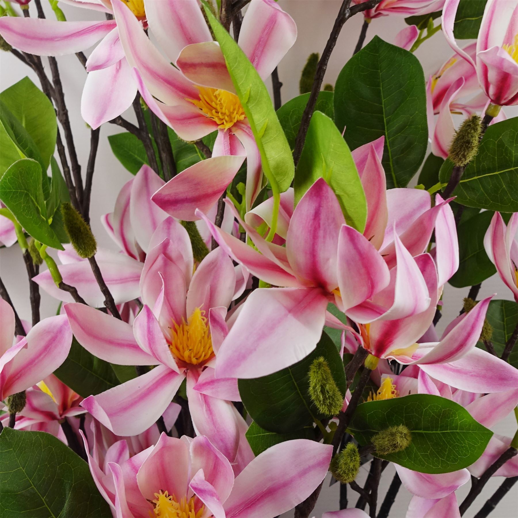 6x 100cm Pink Magnolia Floral Spray Artificial - Premium Quality