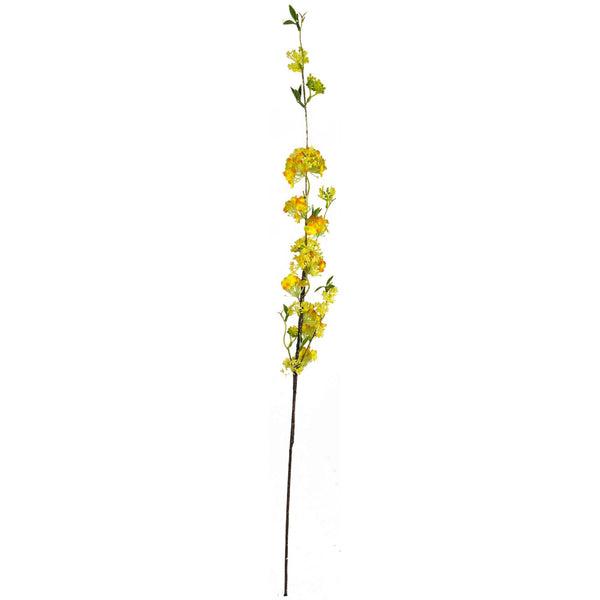 Pack of 6 x 100cm Yellow Blossom Spray Stem - Premium Quality