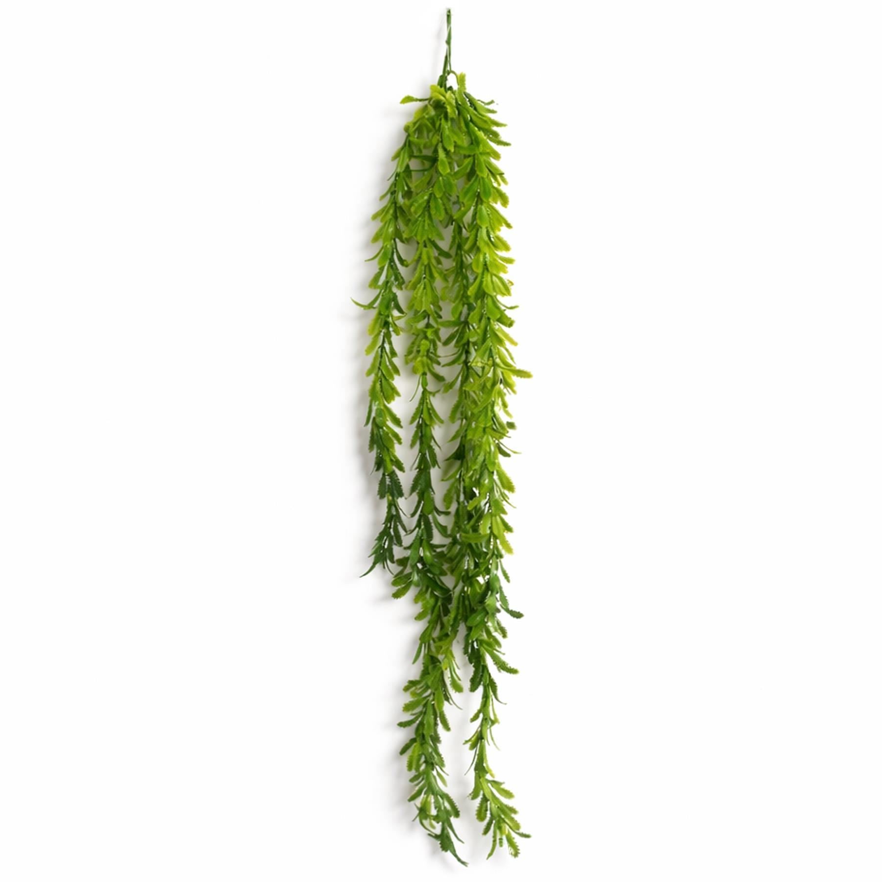 Pack of 6 x 80cm Artificial Trailing Fern Style Hanging Plant Faux Greenery Vine