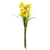 Pack of 6 x 80cm Artificial Tulip Yellow Stem - Premium Quality