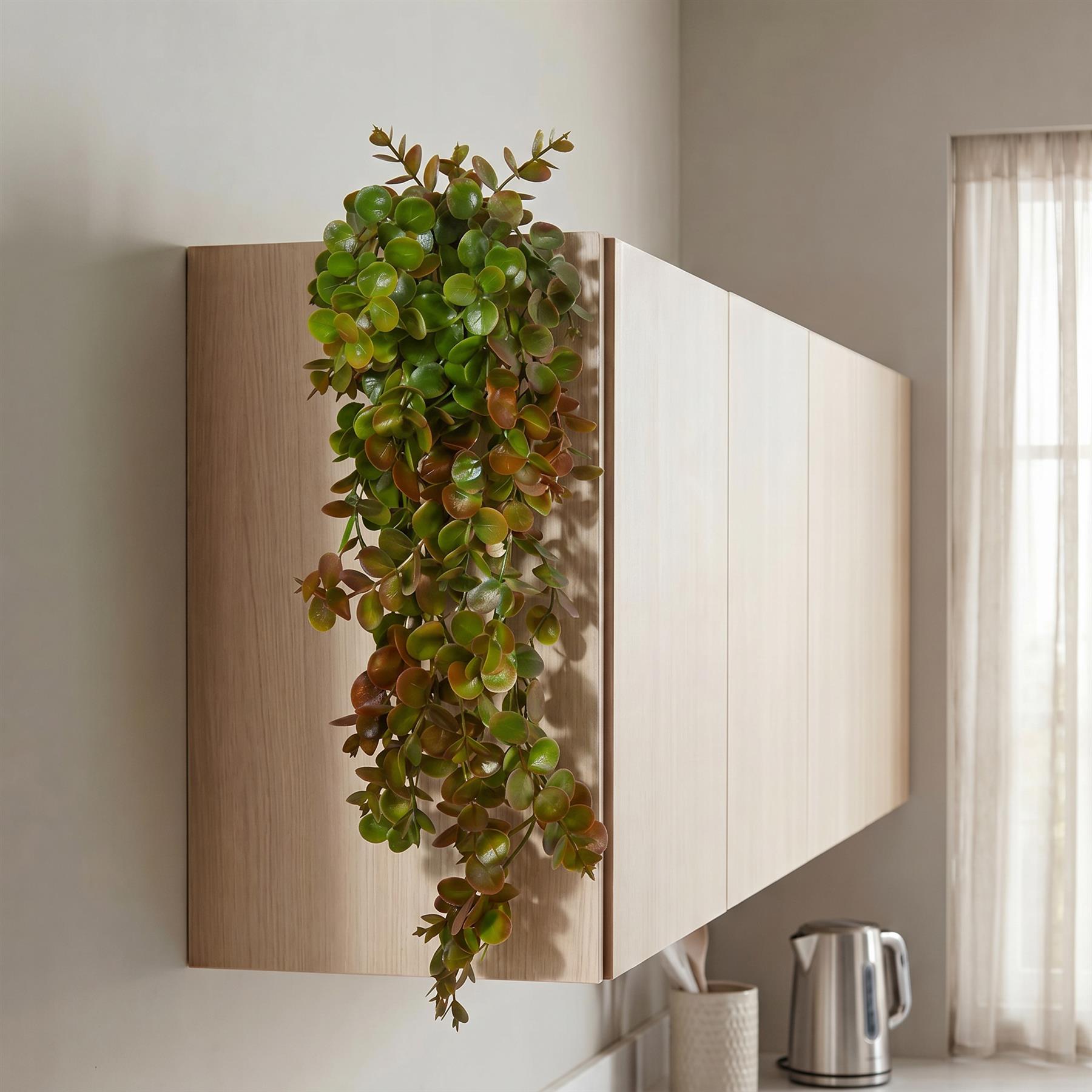 75cm Artificial Trailing Round Leaf Hanging Foliage Plant - Autumn Green & Bronze