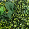 100cm Artificial Mixed Green Foliage Wall Panel with Ferns and Yellow Grass Accents