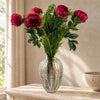 80cm Bubble Vase Artificial Peony Flowers - Premium Quality