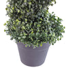 Artificial 120cm (4ft) Tall Boxwood Tower Tree Topiary Spiral Metal Top