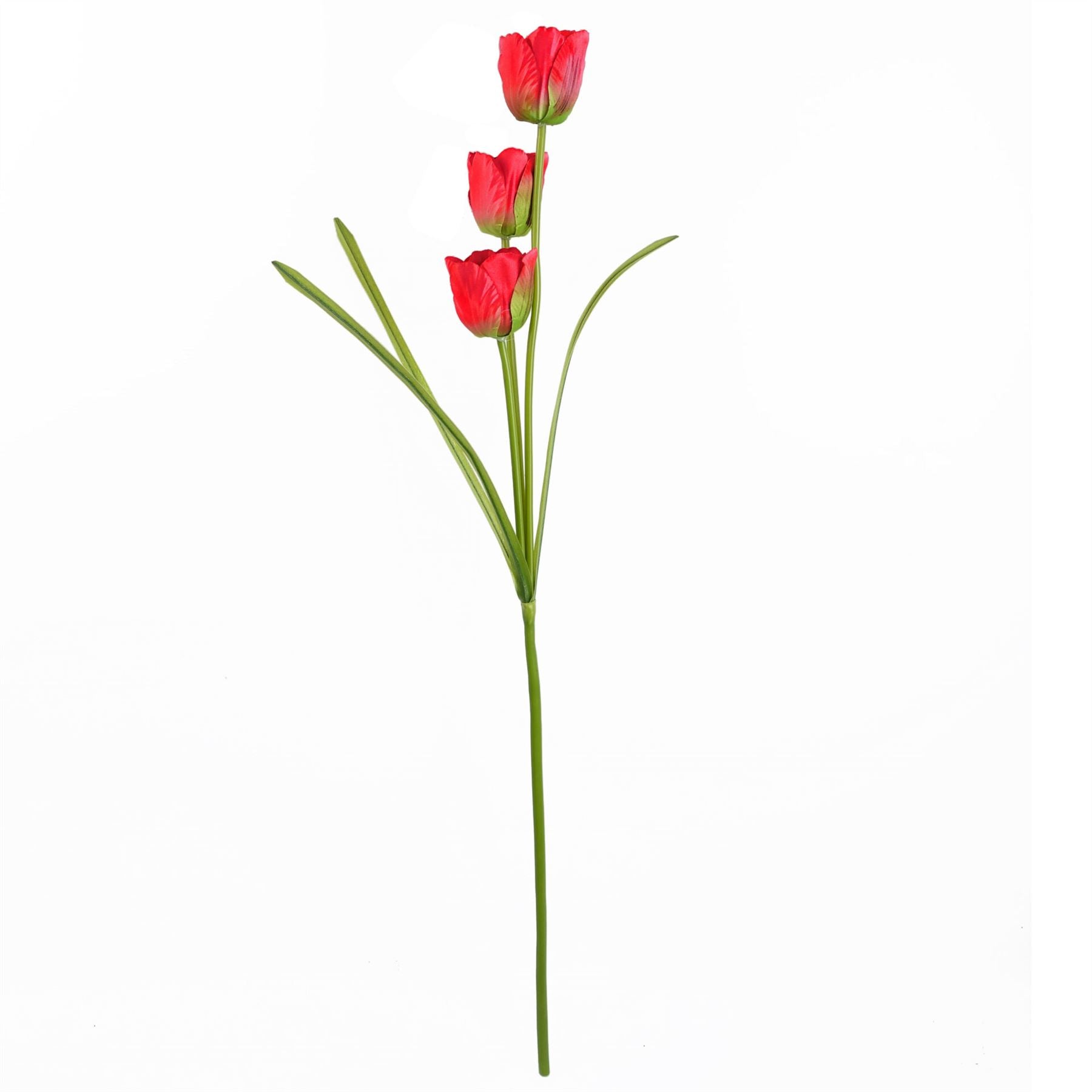 80cm Artificial Tulip Red Stem