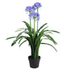 Agapanthus Blue Flower Plant Realistic Faux House Plants 90cm Botanik