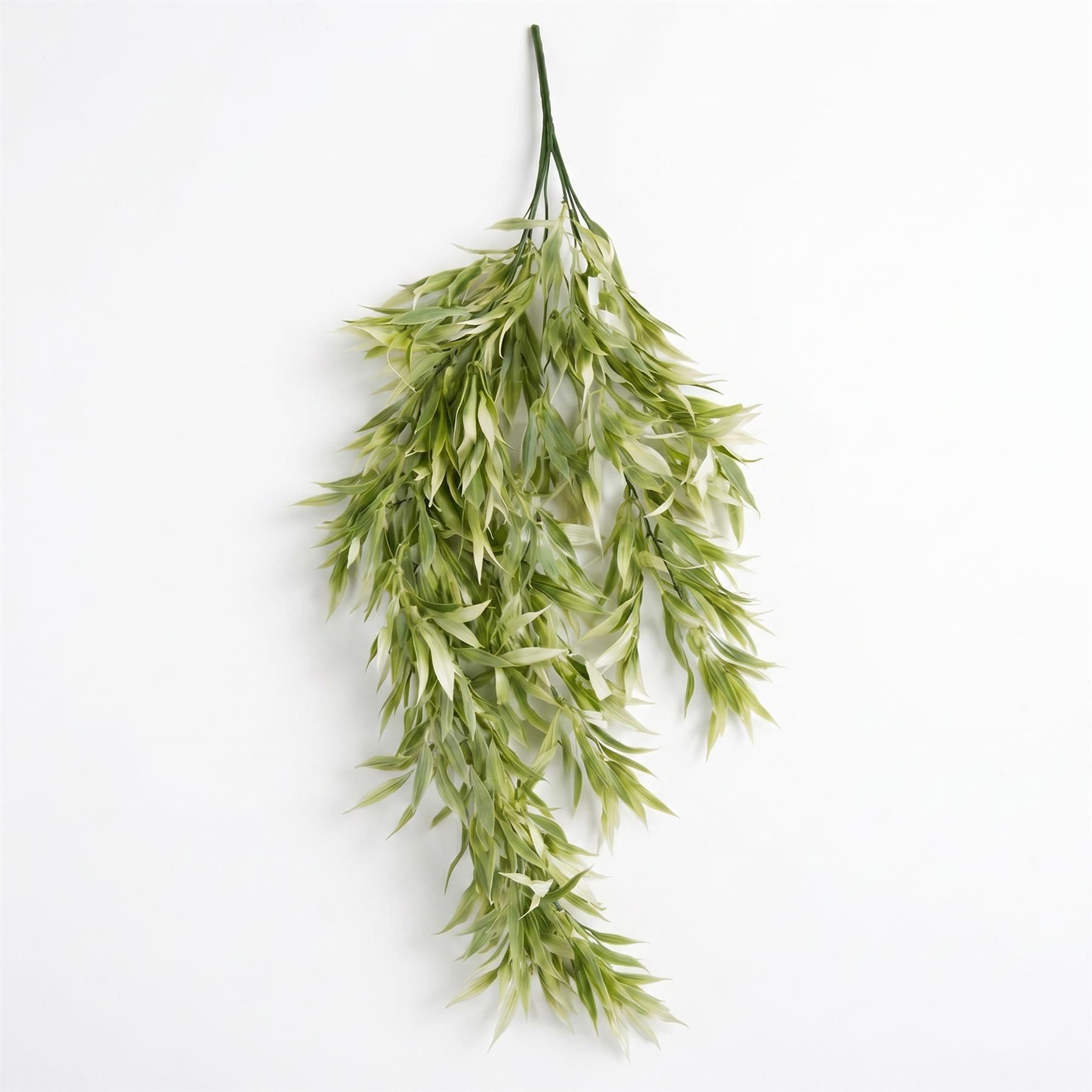 Pack of 6 x 80cm Italian Ruscus Hanging Plant with Realistic Foliage - Light Green