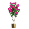 Artificial Blossom Tree Pink Gold Planter 100cm Realistic Plant Design Azalea Botanik