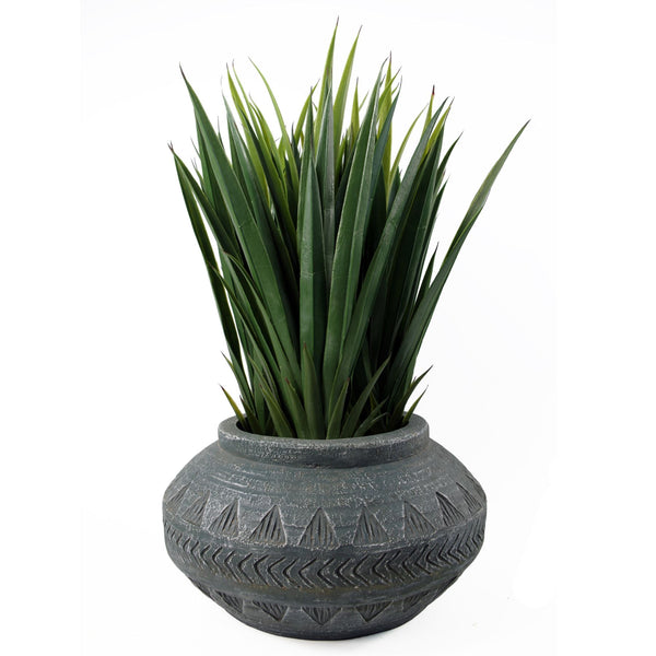 Large Planters Plant Pots Large Grey Gliese Triangle Planter 21cm x 40cm Botanik