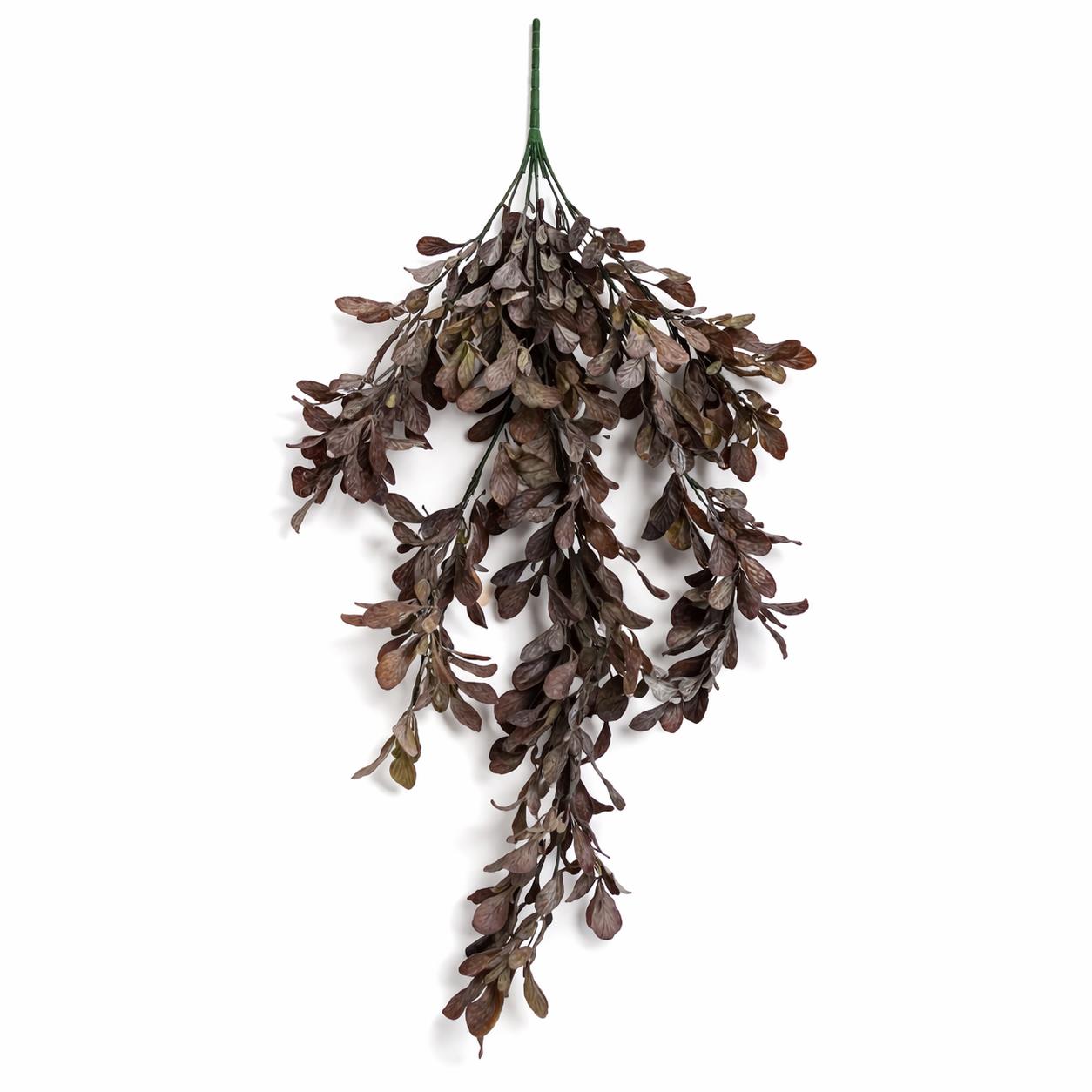 70cm Artificial Trailing Leaf Spray Stem - Dusty Purple