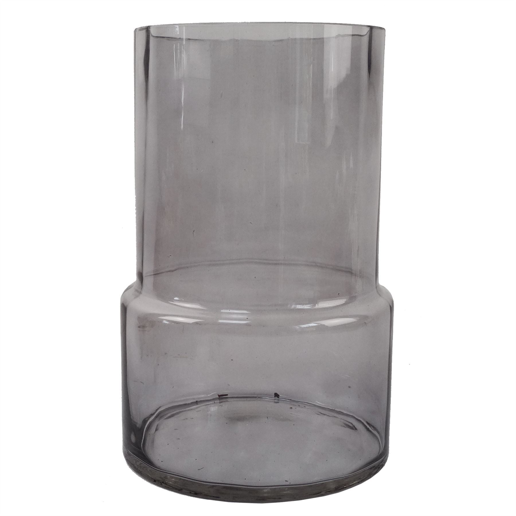 60cm Smoke Grey Vase Pink Peonies and Artificial Eucalyptus - Premium Quality
