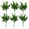 Pack of 6 x 32cm Artificial Green Foliage Spray Stem – Faux Leafy Decorative Greenery