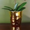 Artificial 54cm Orchid Plant - Dark Pink Gold Pot