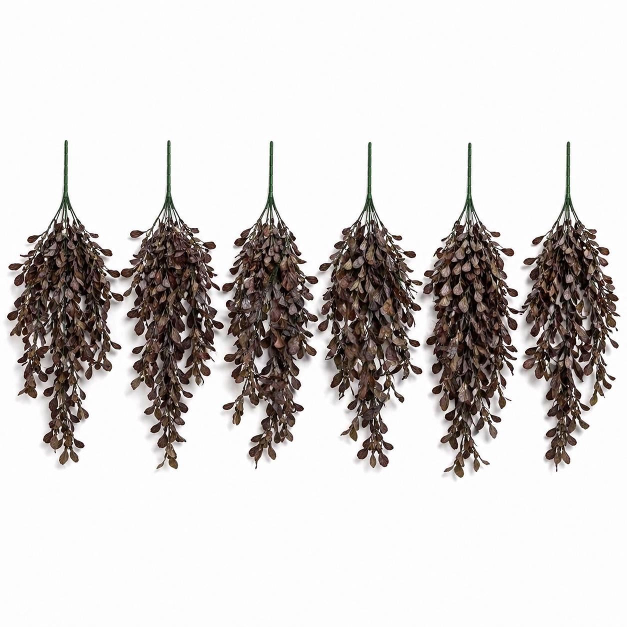 Pack of 6 x 70cm Artificial Trailing Botanik Spray Stem - Dusty Purple - Premium Quality