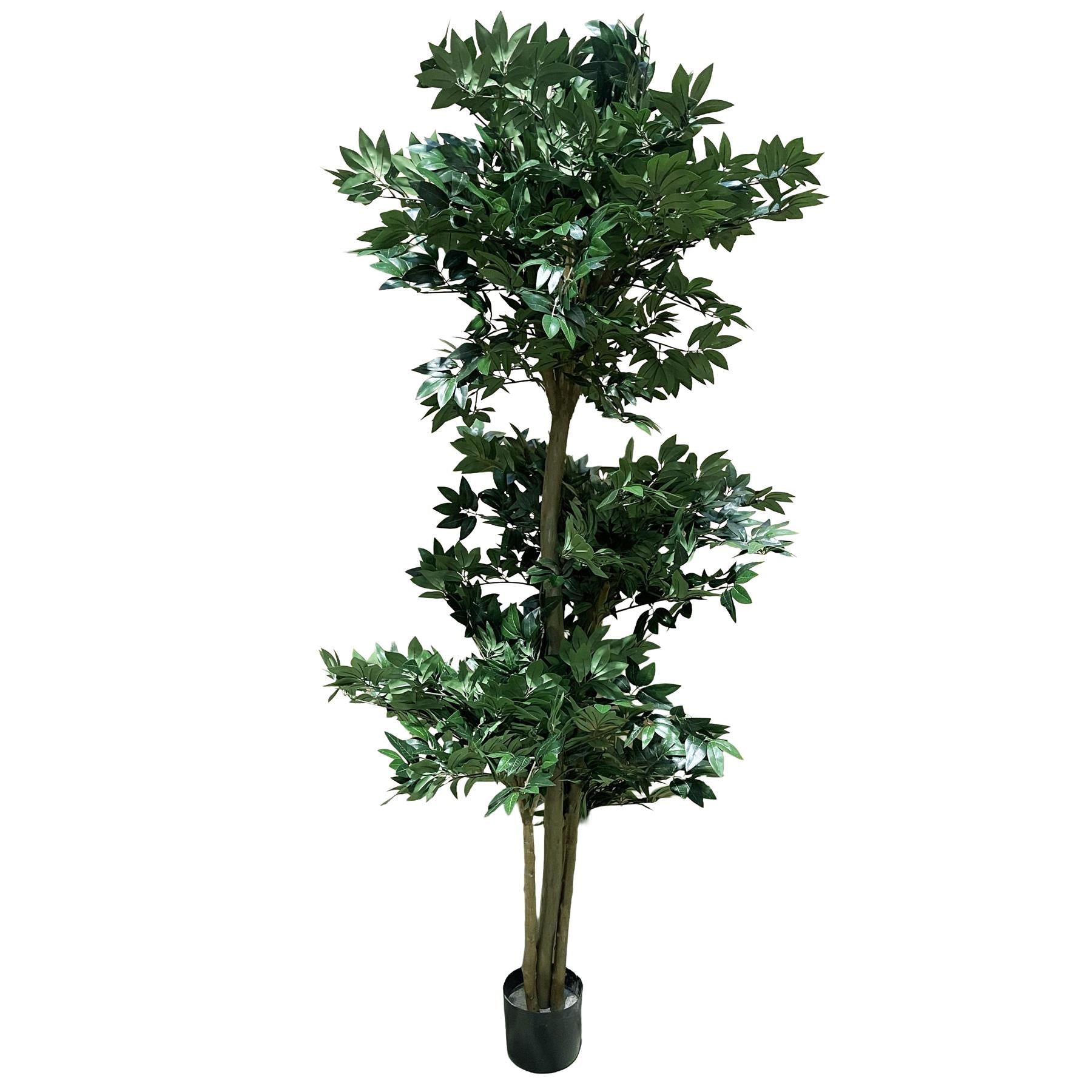 180cm Fire Retardant Lychee Ball Tree with 3774 Leaves and Natural Trunk