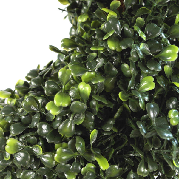 Pair of 90cm (3ft) Tall Artificial Boxwood Tower Trees Topiary Spiral Top