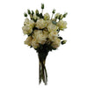 6 x 60cm Cream Rose Artificial Flower Sprays - 24 Flowers 18 Buds - Premium Quality