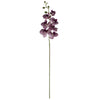 70cm Grey Glass Vase Artificial Orchids and Roses - Premium Quality
