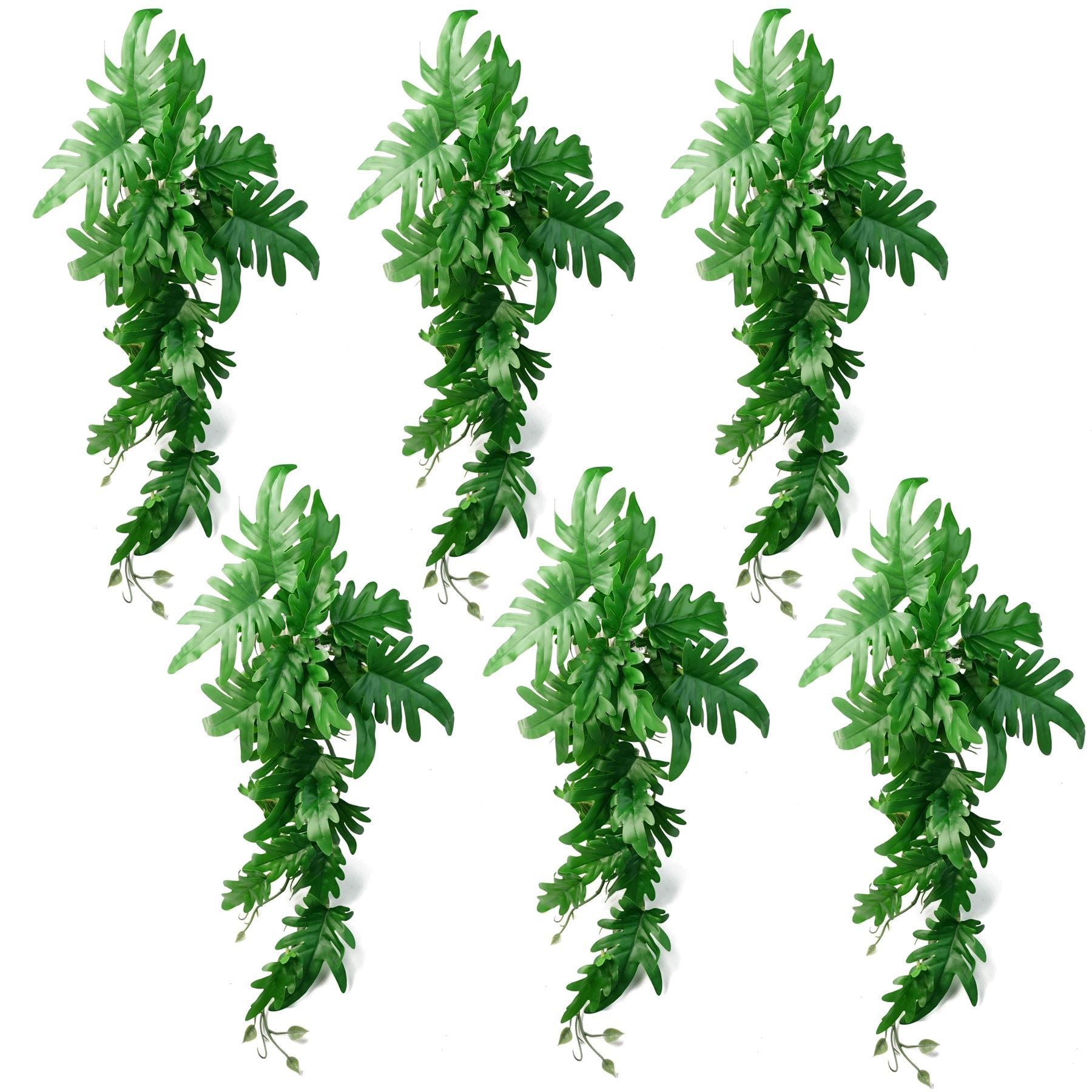 6 x 50cm Artificial Trailing Philodendron Large Botanik Plant - Premium Quality