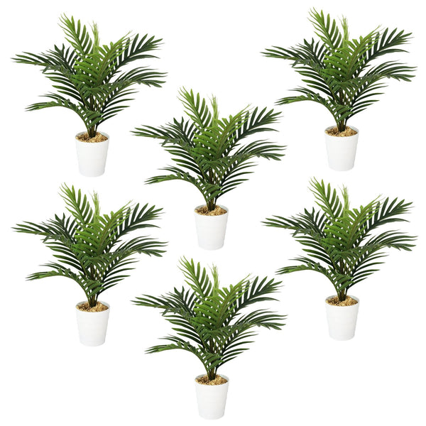 Pack of 6 x 50cm Artificial Mini Palm Tree - Premium Quality