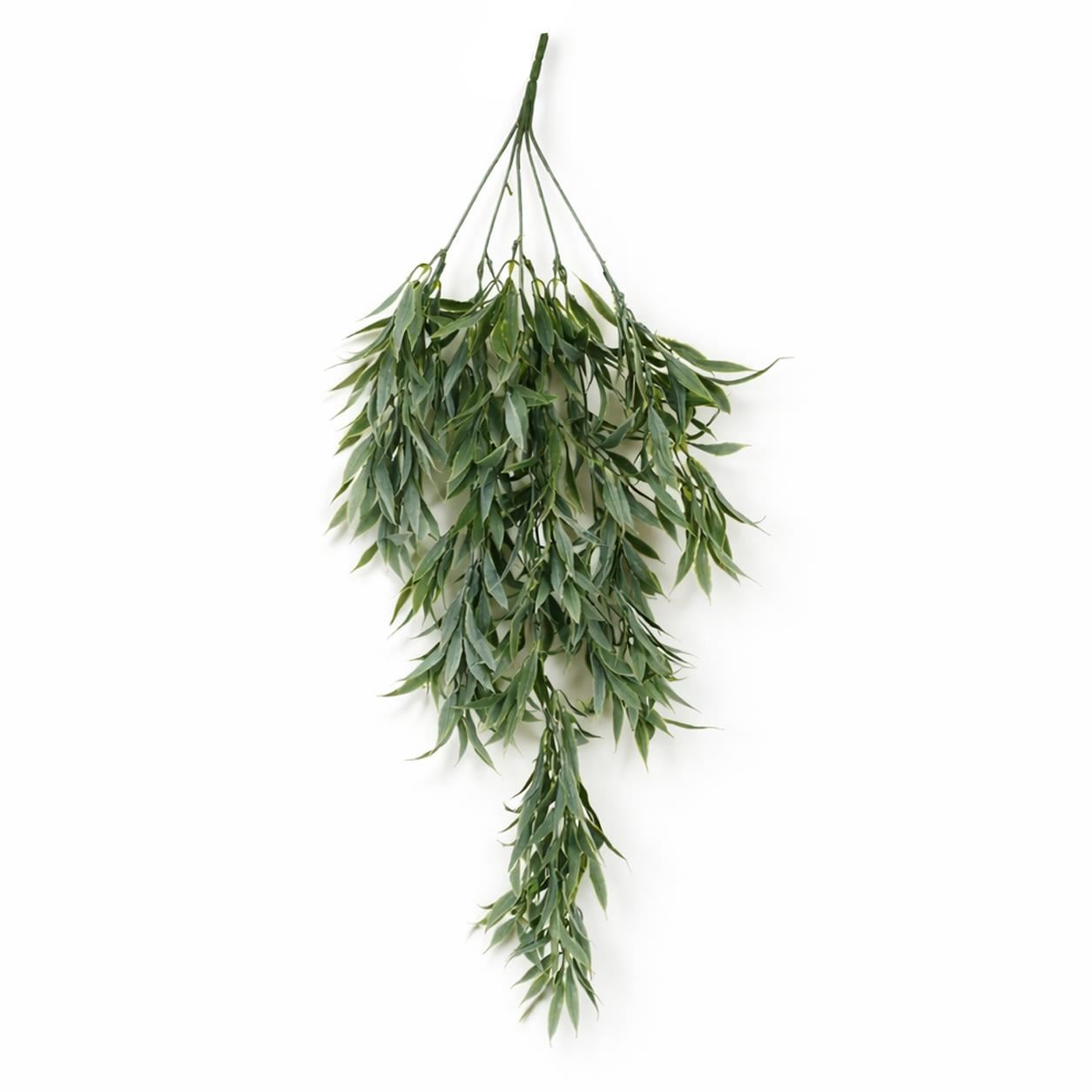 80cm Italian Ruscus Hanging Plant with Realistic Foliage - Sage Green - Premium Quality