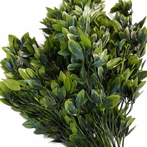 Pack of 6 x 75cm Artificial Boxwood Leaf Bush Stem