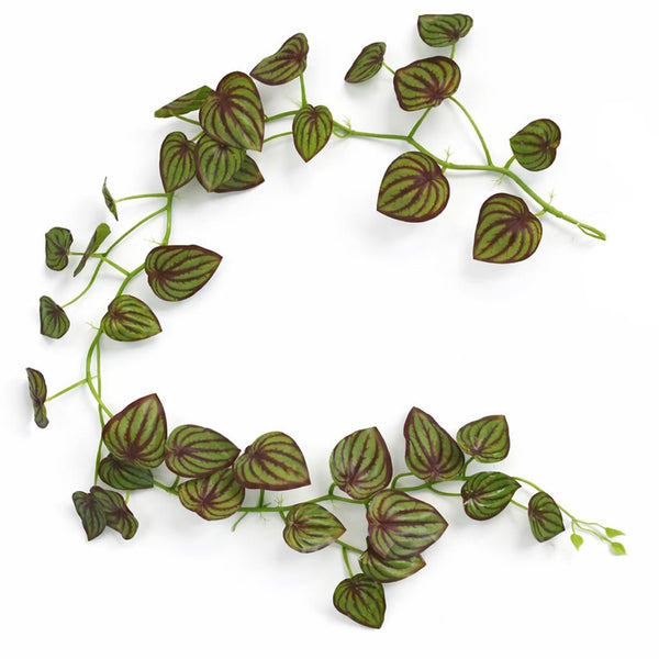 Pack of 6 x 160cm Artificial Watermelon Peperomia Leaf Garland Hanging Decoration