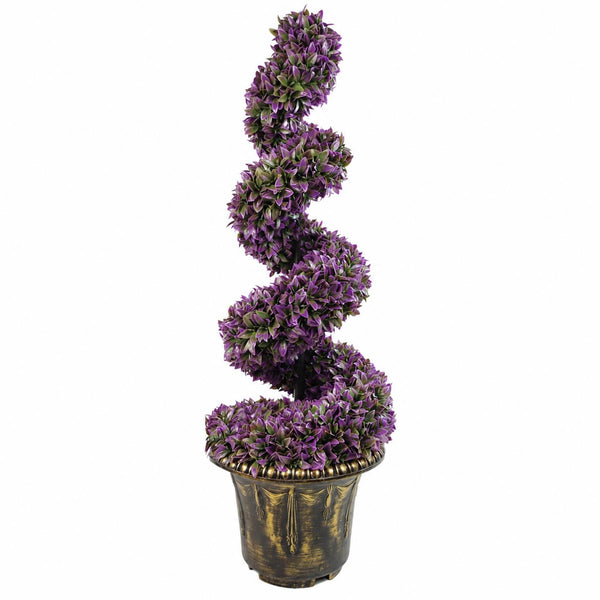 90cm Purple Large Leaf Spiral with Decorative Planter