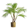 Leaf Metal Planter Plant Pot with Polished Gold Finish 20 x 18cm - Gold|Gold
