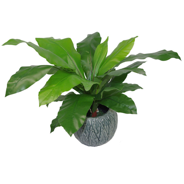 Tropical Artificial Plants 60cm Dark Bushy Fern 2ft Leaf