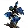 6 x 55cm Blue Peony Artificial Flower Stems - 24 flowers 18 buds - Premium Quality