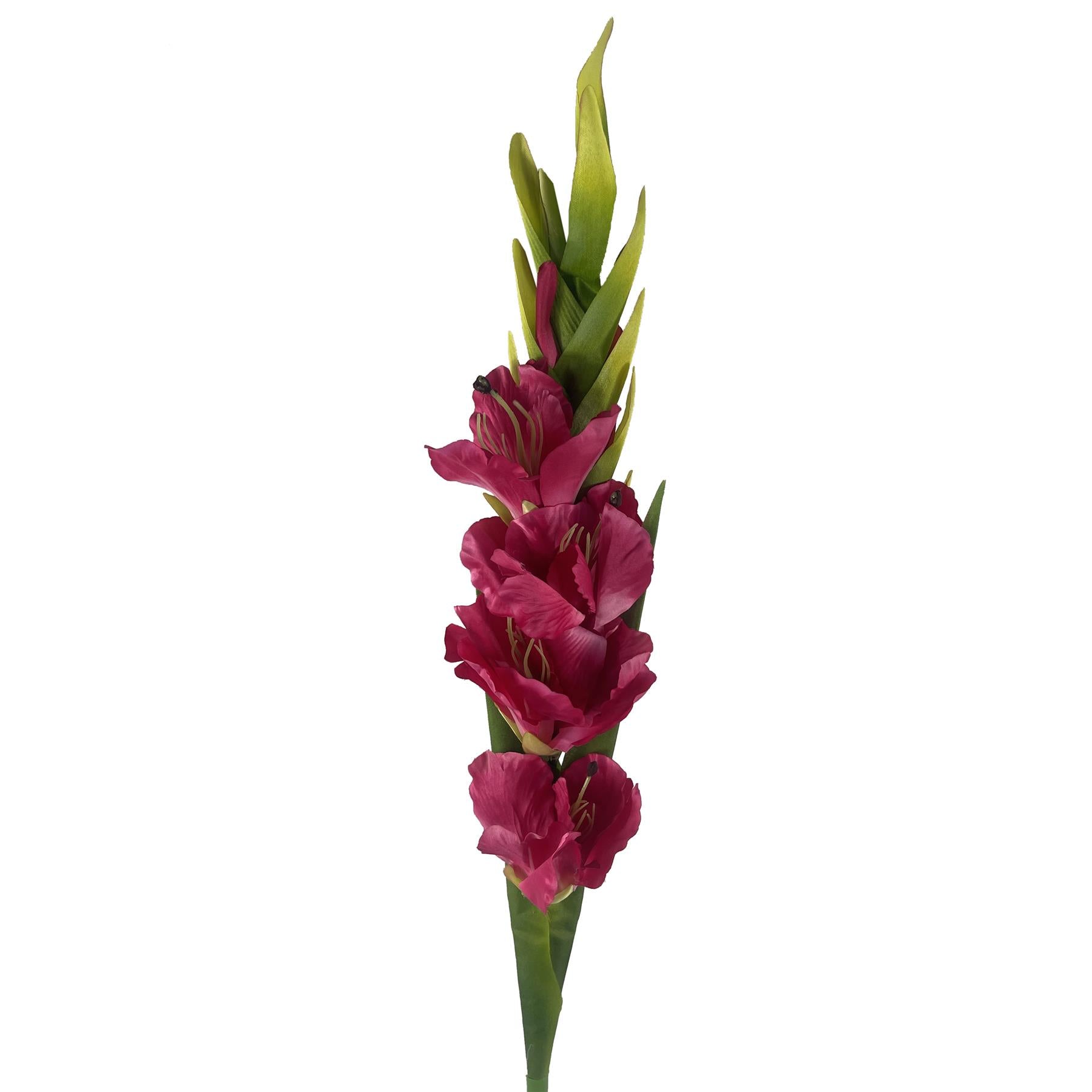 Pack of 6 x 115cm Artificial Pink Gladioli Stem