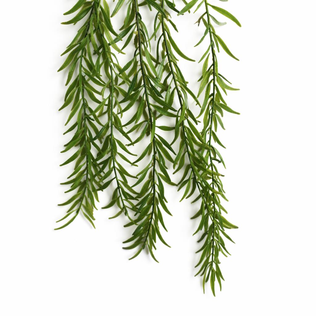 100cm Artificial Trailing Rhipsalis Style Hanging Plant - Dark Green Tips