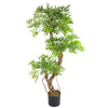 Large Artificial Tree Japanese Fruticosa Ficus Tree Plain Plastic Pot 140cm Botanik